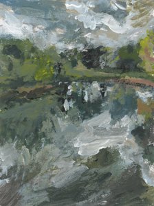 Lagoa n.º 2 , 2023 (acrílico sobre papel)