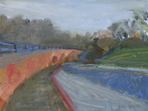 Passagem subterrânea no. 2, 2024 (óleo sobre painel) de Simon Neville