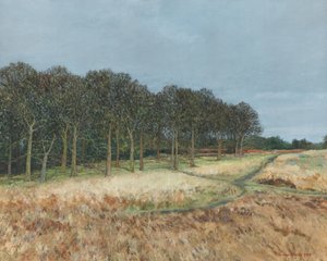 Bosque, Richmond Park, 2019 (óleo sobre tela) de Simon Neville