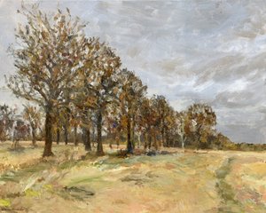 Bosque, Richmond Park n.º 6, 2022 (óleo sobre tela) de Simon Neville