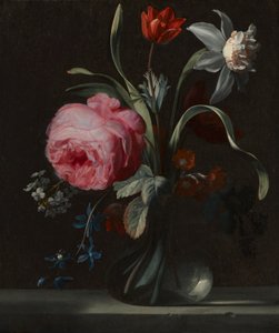 Flores num vaso, c.1669 (óleo sobre madeira) de Simon Peeterz Verelst