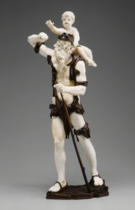 Velho mendigo carregando criança, 173550. de Simon Troger