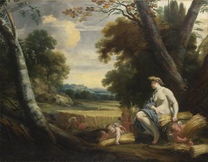 Ceres e colheita de cupidos, c. 1635 de Simon Vouet