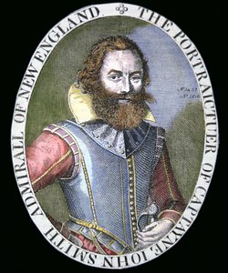 Capitão John Smith (1580-1631) (gravura a cores)