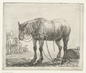 Cavalo de trabalho em repouso
Vários animais (título da série)
Abelhas do papagaio (título da série) de Simon de Vlieger