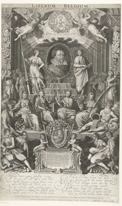 Frederick Henry como Protector da Religião e da Liberdade, 1628
Liberum Belgium (título sobre o objecto)