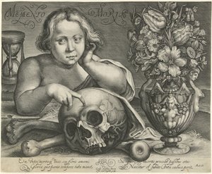 Criança com crânio (Vanitas)
Memento Mori (título sobre o objecto)
