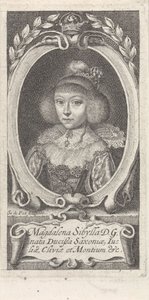 Princesa Madalena Sibila da Saxônia 1617-1668, Duquesa de Saxe-Altemburgo, c. 1647-1648.