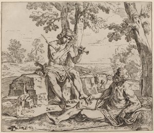Mercúrio e Argus de Simone Cantarini