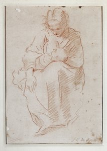 Mãe amamentando o seu filho (Desenho