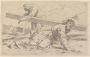 O Carregamento da Cruz de Simone Cantarini