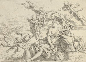 O Rapto de Europa, ca.1636. de Simone Cantarini