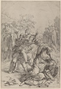 São Bento curando os possessos de Simone Cantarini after Lodovico Carracci