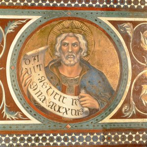 Maesta: David, detalhe da moldura de Simone Martini