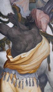 A Adoração dos Magos, Presbitério, 1578-82 (detalhe de 3497103) de Simone Veneziano Peterzano