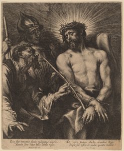 Cristo coroado de espinhos de Sir Anthony van Dyck and Lucas Emil Vorsterman
