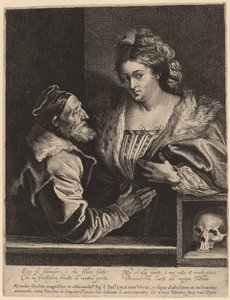 Ticiano e sua amante de Sir Anthony van Dyck and Lucas Emil Vorsterman after Titian