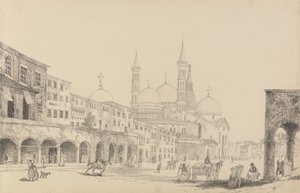 Álbum de 30 Vistas no Tirol e em Itália: Igreja de Santo António - Pádua 3.r Nov.r 1840