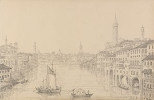 Álbum de 30 Vistas no Tirol e em Itália: Cidade de Verona a partir da Ponte, 1 de Novembro de 1840 de Sir Charles D
