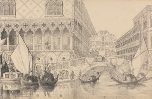 Álbum de 30 Vistas no Tirol e em Itália: A Ponte dos Suspiros e parte do Palácio dos Doges 10 de Novembro de 1840