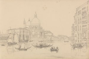 Álbum de 30 Vistas no Tirol e em Itália: A Igreja de Santa Maria della Salute 10 de Novembro de 1840 de Sir Charles D