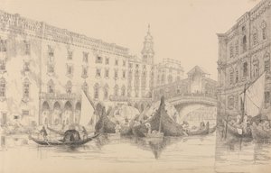 Álbum de 30 Vistas no Tirol e em Itália: O Rialto - Veneza 8 Nov.r 1840