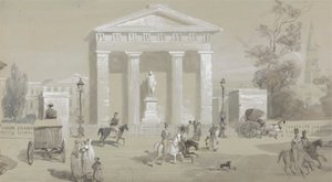 Estátua do Marquês de Hastings na Praça do Tanque - Calcutá de Sir Charles D