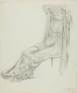 Figura feminina sentada de Sir Edward Burne Jones
