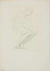 Nu Masculino Sentado de Sir Edward Burne Jones