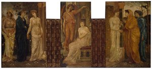 Cupido e Psique - Murais do Palácio Verde - As Irmãs de Psique a visitam na Casa do Cupido, 1881.
