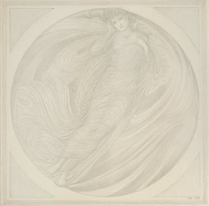 Eurídice flutuando entre chamas, 1872-1875 de Sir Edward Coley Burne Jones