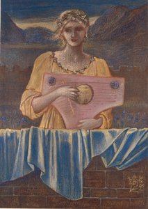 Estudo de uma mulher com um instrumento musical, 1895