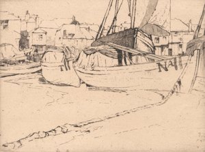 Barcos Seine, St. Ives, Cornualha de Sir Frank Short