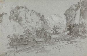 A partir da Janela da Pousada em Lauterbraun de Sir George Howland Beaumont seventh Baronet