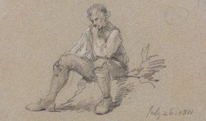 Homem sentado de Sir George Howland Beaumont seventh Baronet