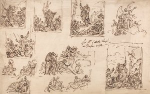 Moses and the Brazen Serpent - Desenho para a capela do Castelo de Dunster de Sir James Thornhill