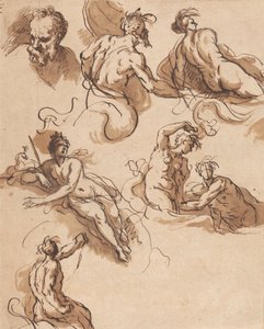 Folha de Estudos de Figuras Clássicas de Sir James Thornhill