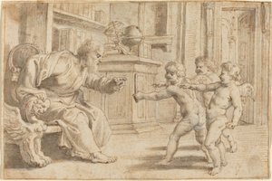 Putti testando a percepção de profundidade de um homem