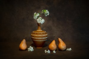 Natureza morta rústica com flores de Siyu_Wei APA