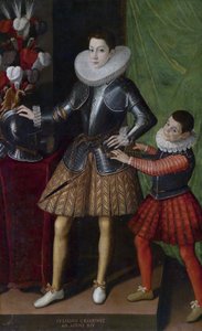Giuliano Cesarini (iuniore) (1466-1510), 14 anos - Pintura por Sofonisba Anguissola (ca. 1532-1625) - ca. 1586 - Óleo sobre tela - 186x115 - Coleção Particular de Sofonisba Anguissola