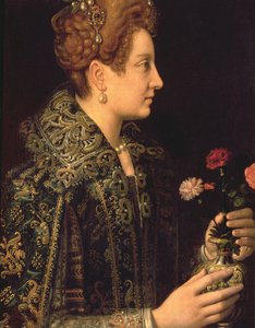 Retrato de uma mulher (óleo sobre tela) de Sofonisba Anguissola