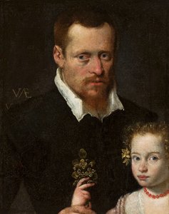 Retrato de um homem com a sua filha de Sofonisba Anguissola