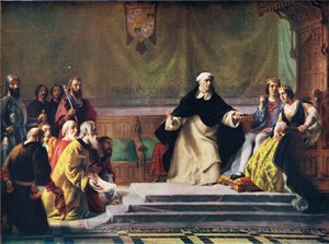 A Expulsão dos Judeus de Espanha, da "História das Nações de Hutchinson" (cor litho)