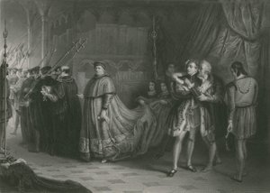 A disputa de Wolsey e Buckingham, o rei Henrique VIII