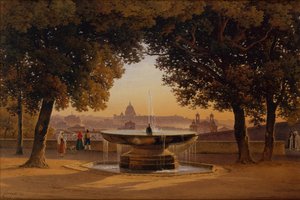 A Fonte da Villa Medici de Solomon Corrodi