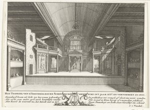 O teatro de Jacob van Campen, 1658 de Solomon Savery