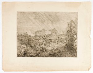 Carroça e ruínas de Solon H. Borglum