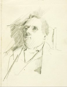 Estudo de retrato de Solon H. Borglum