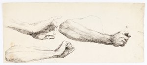 Estudos de três braços de Solon H. Borglum