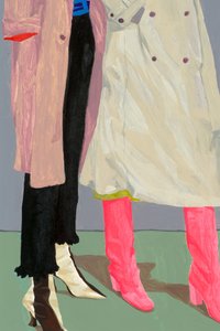 Estilo das Botas Cor-de-rosa
